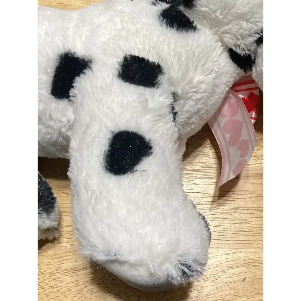 Hugfun International‎ Dog Plush Puppy Black and white polka dot Stuffed animal